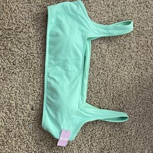 mint green bikini top